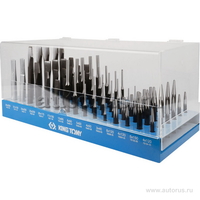 Стенд с зубилами, кернерами, выколотками и бородками, 90 предметов KING TONY 1090PR1